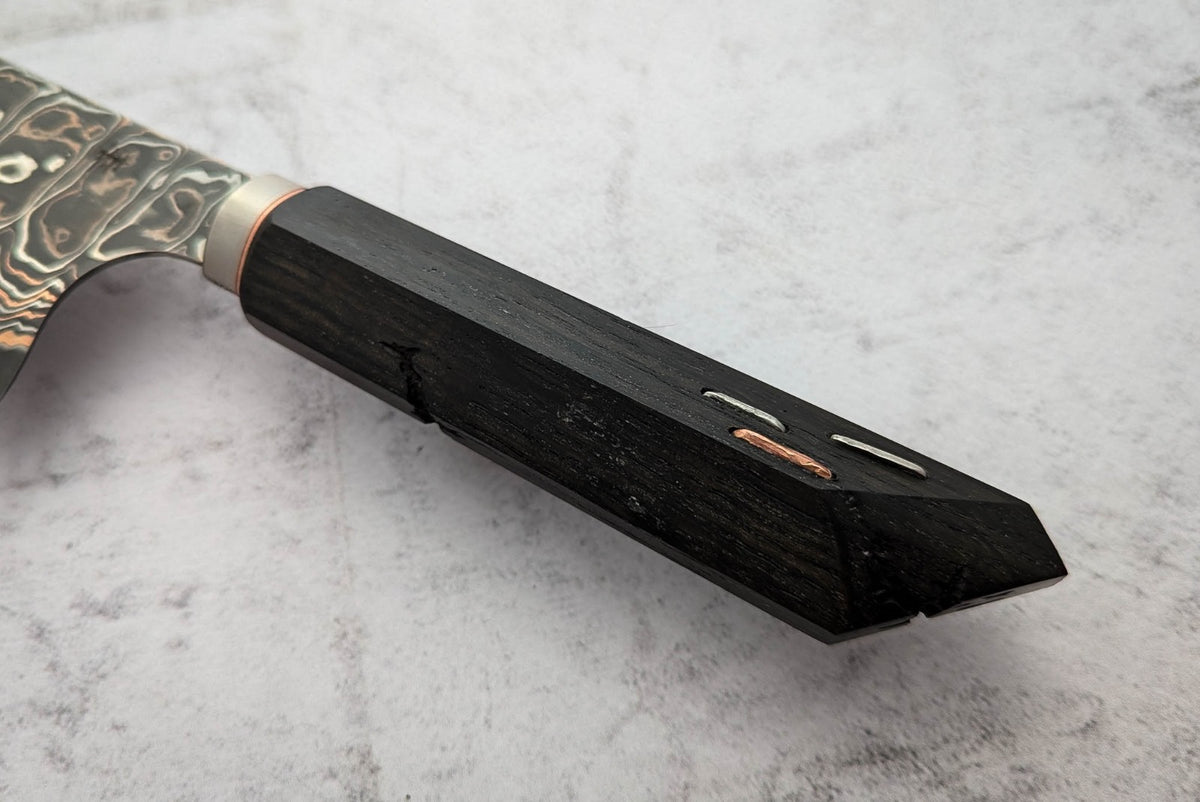 225mm Stainless Mokume Clad Gyuto