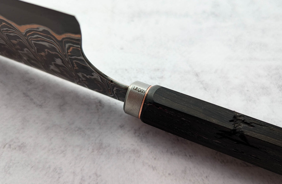 225mm Stainless Mokume Clad Gyuto