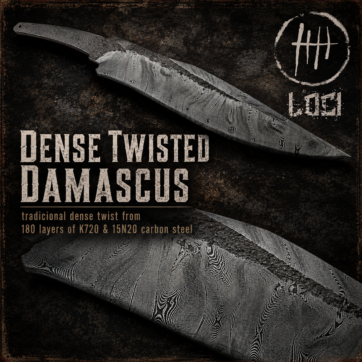 Gęsto Skręcony Damast - 180 Warstw